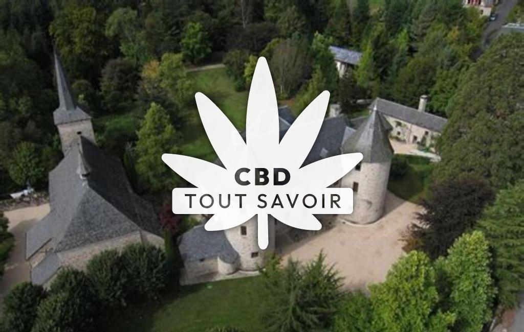 Village à Davignac avec feuille Cannabis CBD