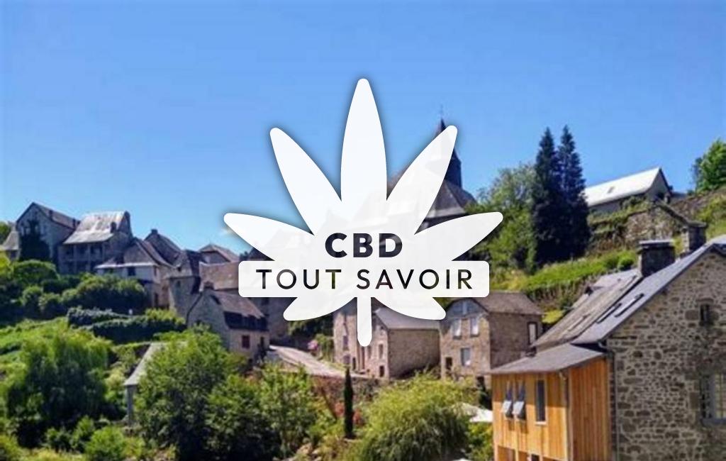 Village à Rilhac-Treignac avec feuille Cannabis CBD