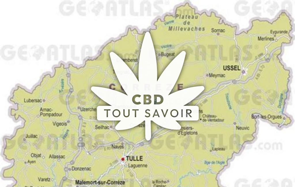 Village à Millevaches avec feuille Cannabis CBD