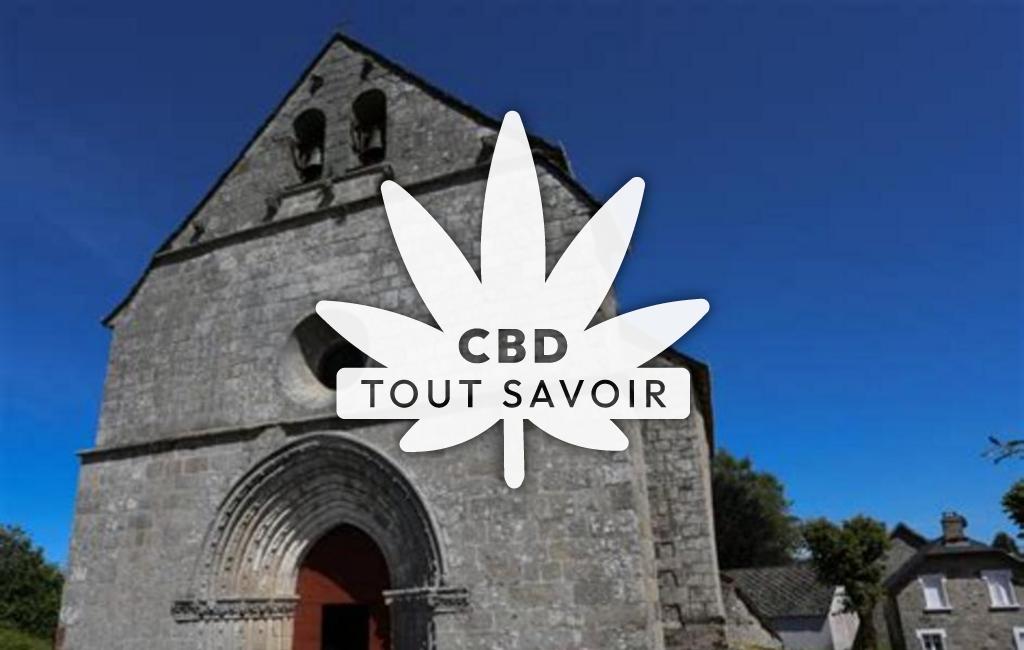Village à Chapelle-Spinasse avec feuille Cannabis CBD