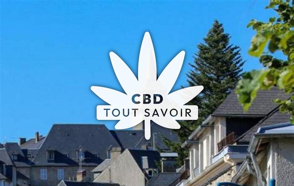 Village à Egletons avec feuille Cannabis CBD