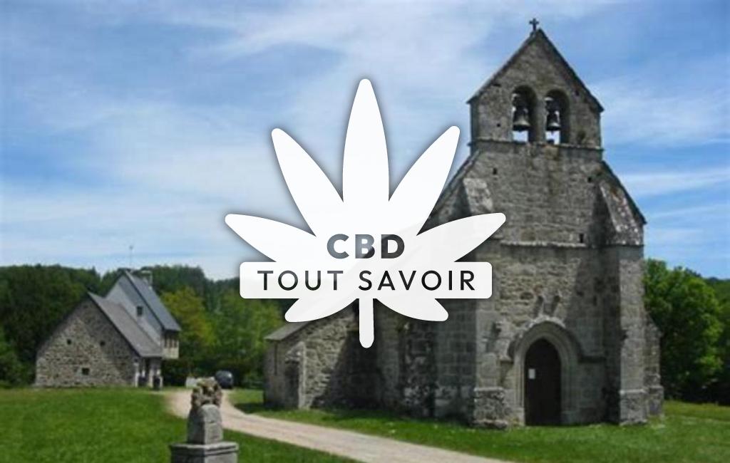 Village à Couffy-sur-Sarsonne avec feuille Cannabis CBD