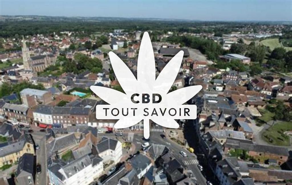 Village à Forges avec feuille Cannabis CBD