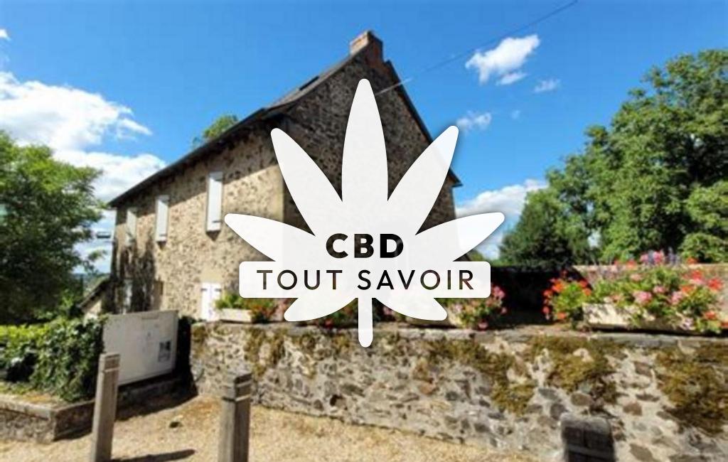 Village à Orliac-de-Bar avec feuille Cannabis CBD