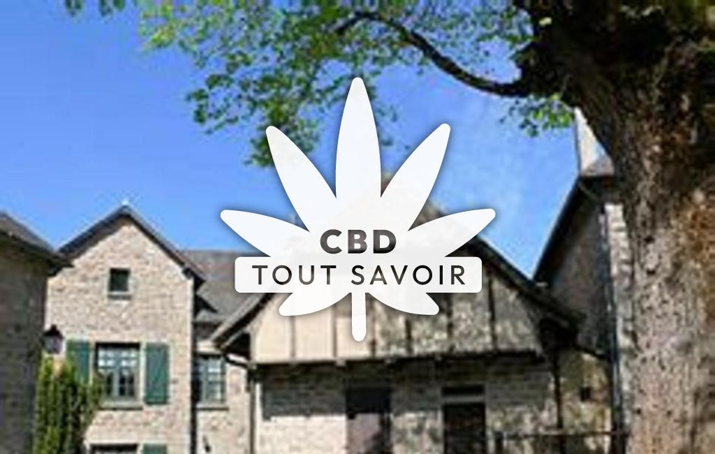 Village à Saint-Augustin avec feuille Cannabis CBD