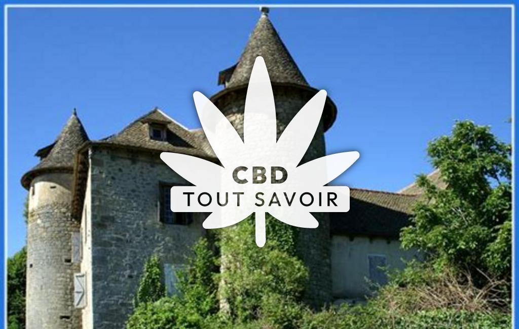 Village à La-Chapelle-Saint-Geraud avec feuille Cannabis CBD