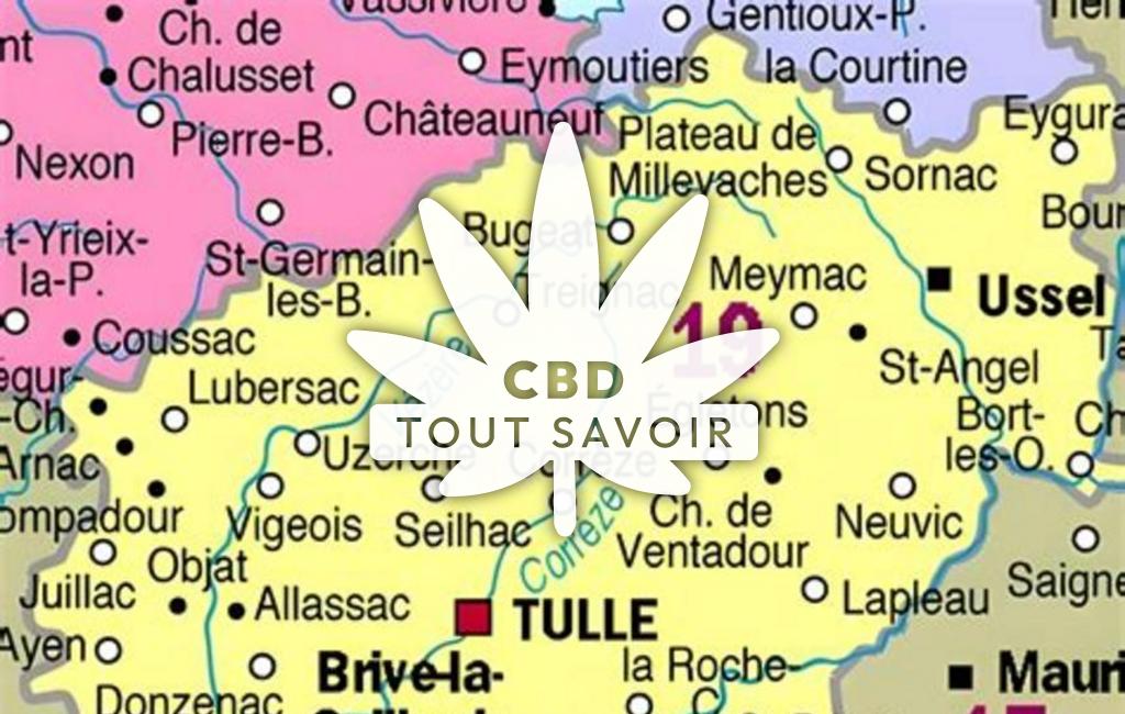 Village à Reygade avec feuille Cannabis CBD