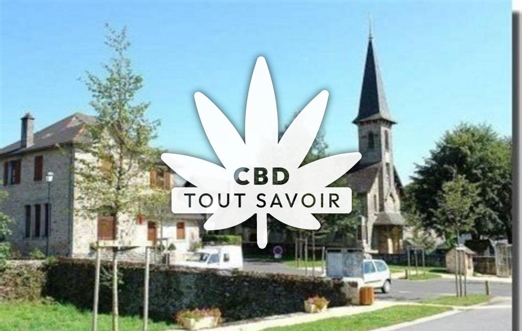 Village à Madranges avec feuille Cannabis CBD