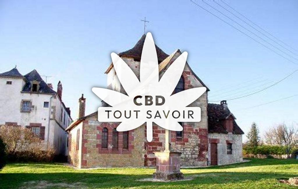 Village à Chauffour-sur-Vell avec feuille Cannabis CBD