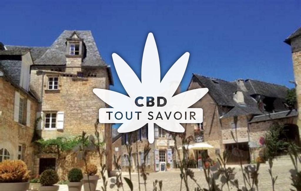 Village à Turenne avec feuille Cannabis CBD