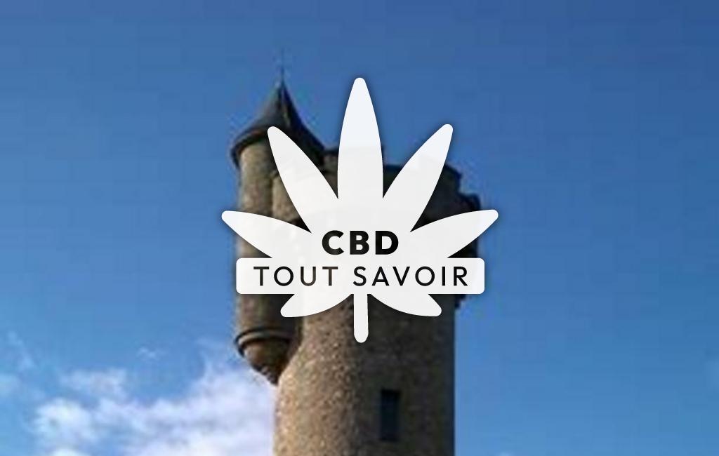 Village à Masseret avec feuille Cannabis CBD