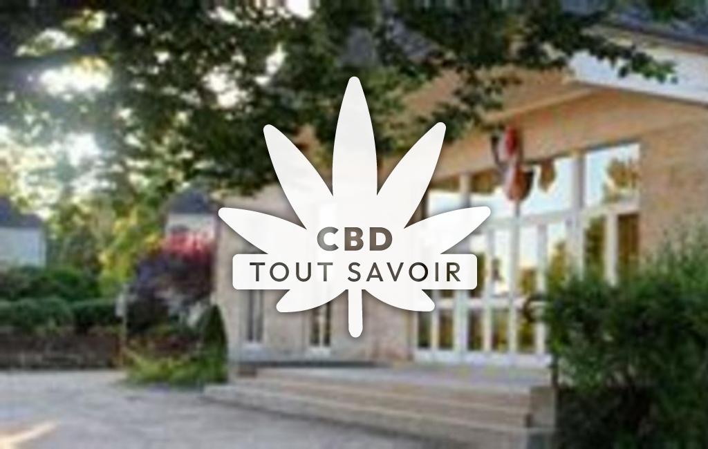 Village à Cublac avec feuille Cannabis CBD