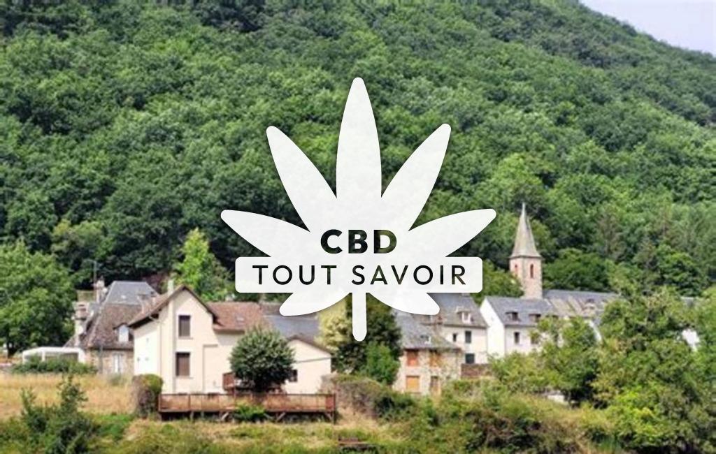 Village à Soursac avec feuille Cannabis CBD