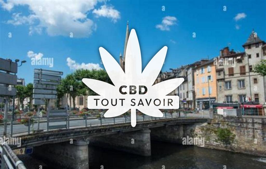Village à Correze avec feuille Cannabis CBD