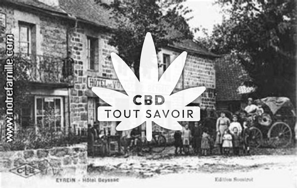 Village à Eyrein avec feuille Cannabis CBD