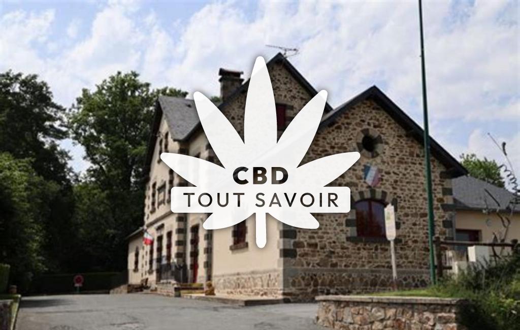 Village à Latronche avec feuille Cannabis CBD