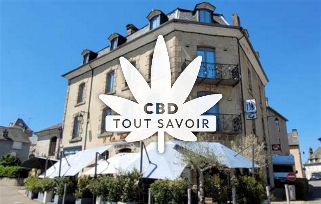 Village à Saint-Merd-les-Oussines avec feuille Cannabis CBD