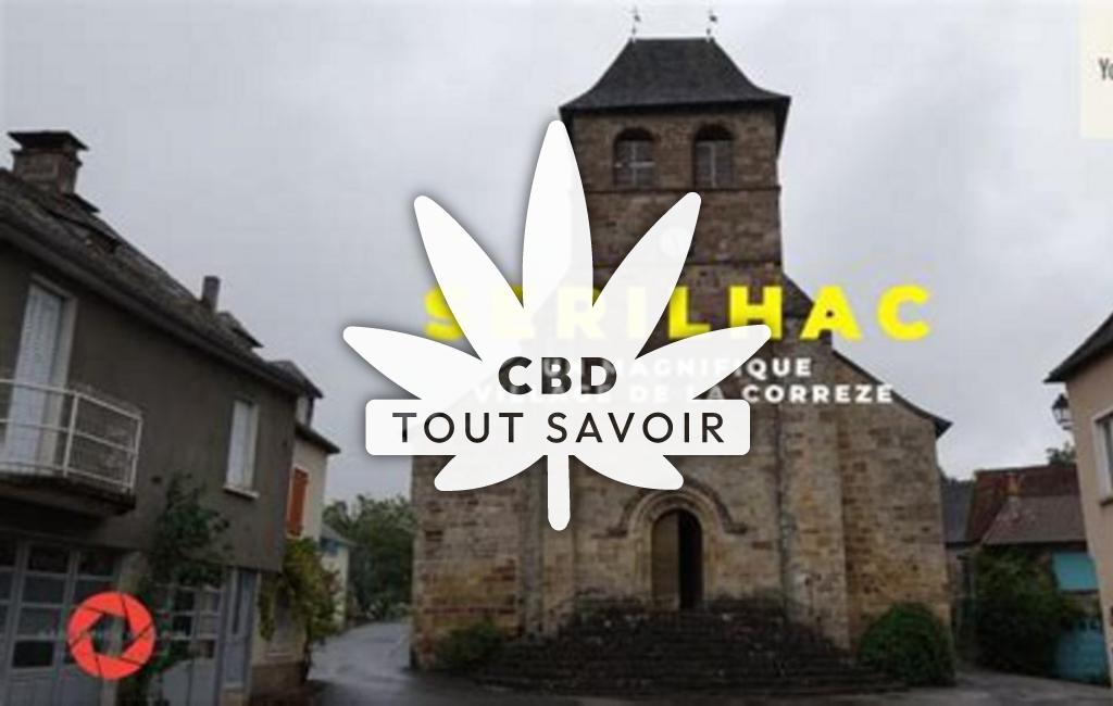 Village à Serilhac avec feuille Cannabis CBD