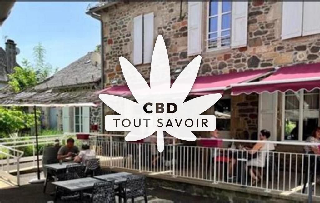 Village à Rilhac-Xaintrie avec feuille Cannabis CBD