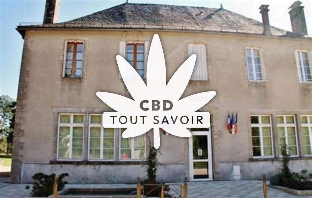 Village à Gros-Chastang avec feuille Cannabis CBD