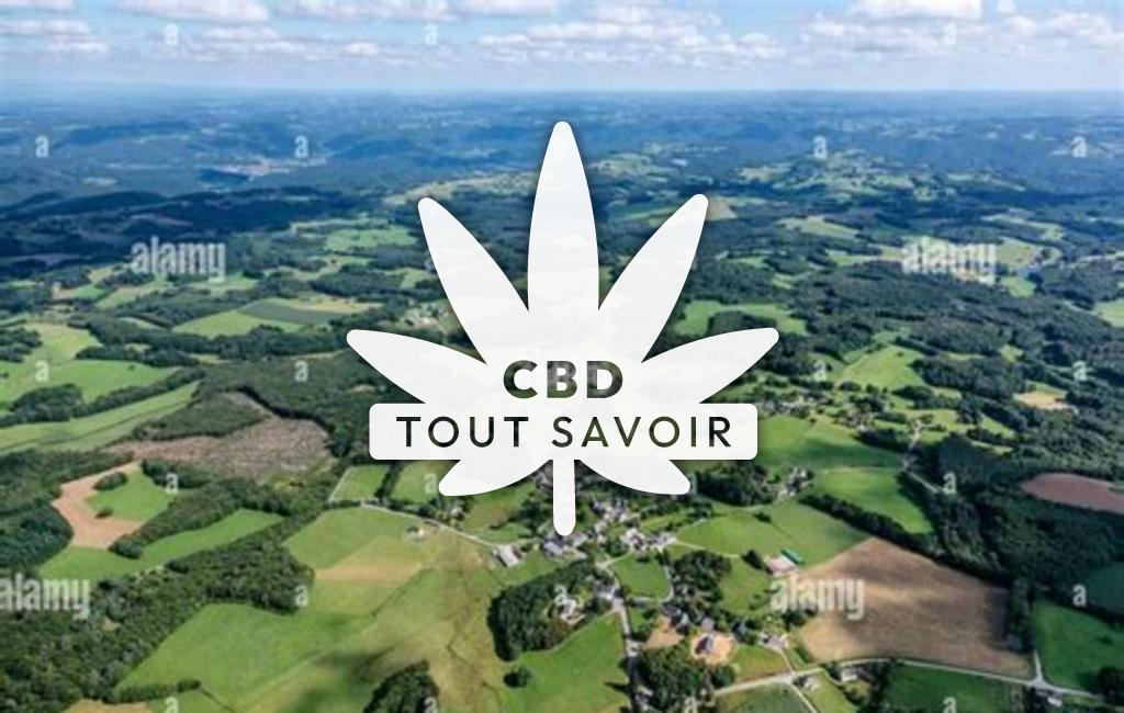 Village à Neuville avec feuille Cannabis CBD