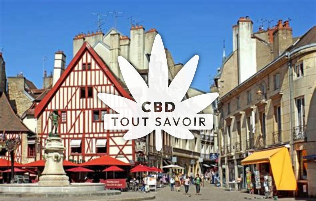 Village à Dijon avec feuille Cannabis CBD