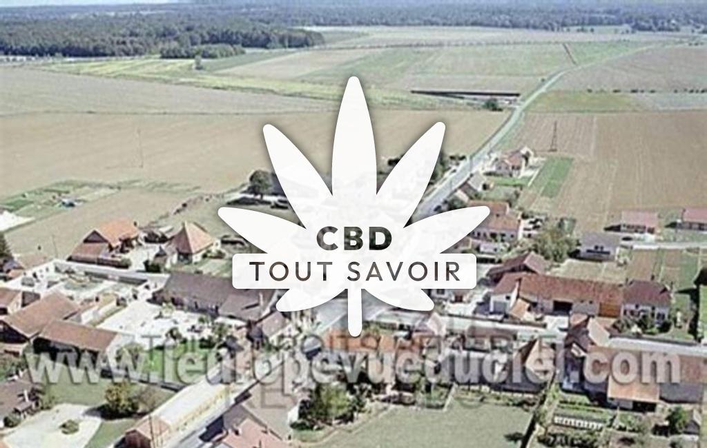 Village à Beire-le-Fort avec feuille Cannabis CBD