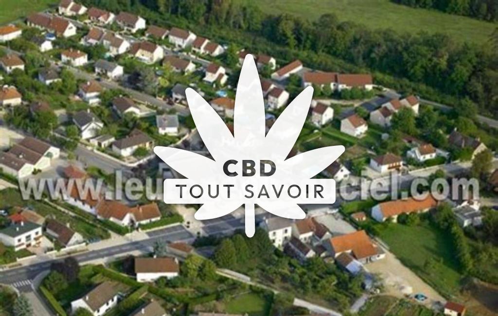 Village à Breteniere avec feuille Cannabis CBD