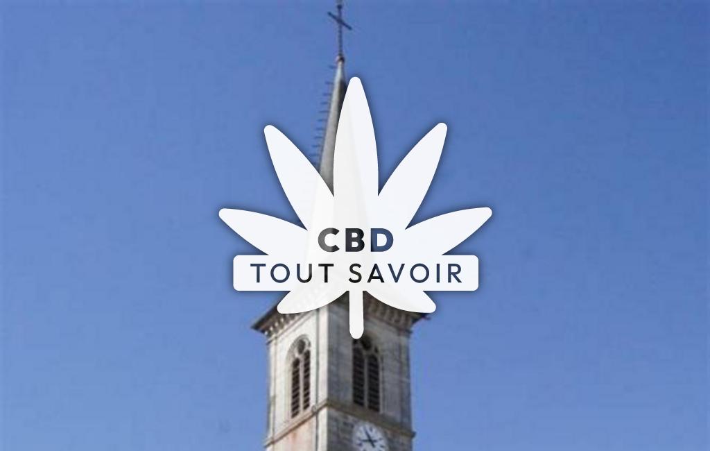 Village à Chambeire avec feuille Cannabis CBD