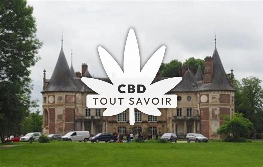 Village à Longecourt-en-Plaine avec feuille Cannabis CBD