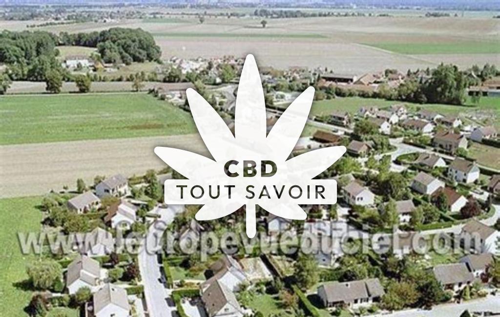 Village à Marliens avec feuille Cannabis CBD