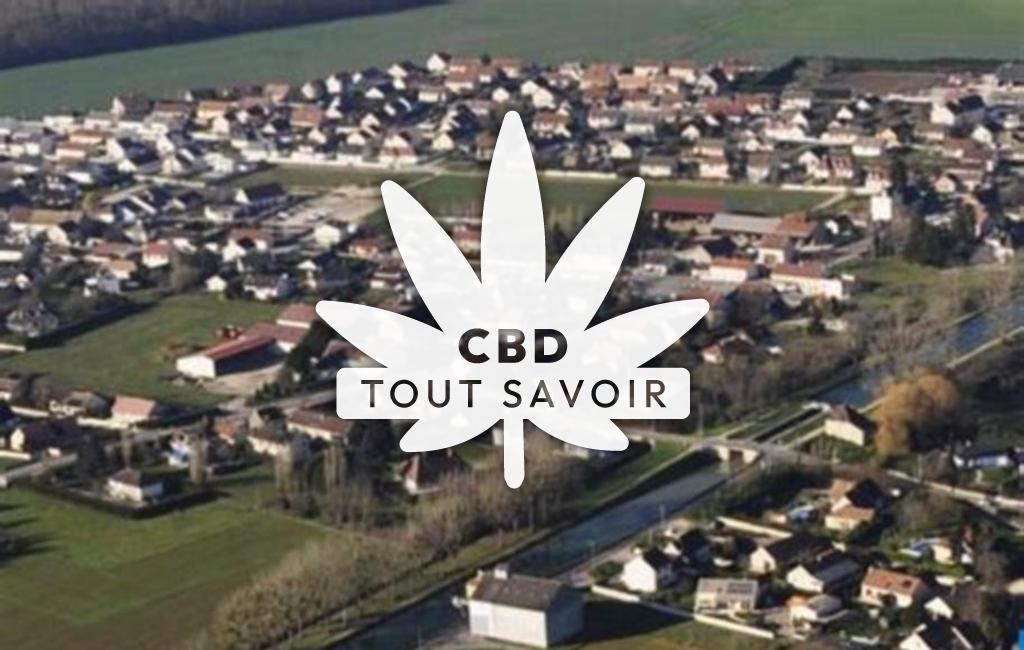 Village à Thorey-en-Plaine avec feuille Cannabis CBD