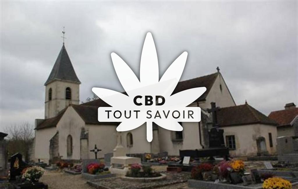 Village à Crecey-sur-Tille avec feuille Cannabis CBD