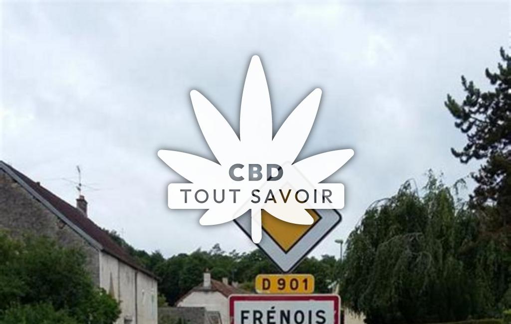 Village à Frenois avec feuille Cannabis CBD