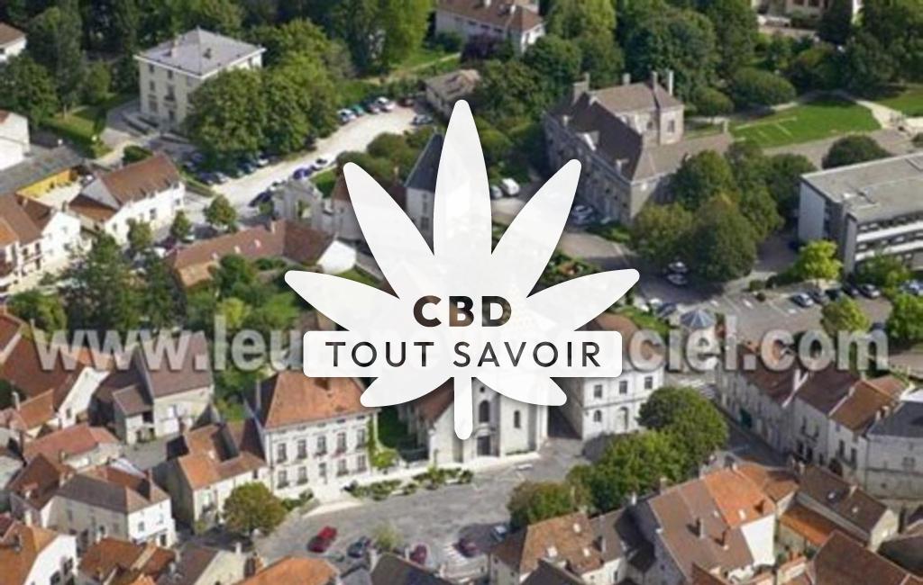 Village à Is-sur-Tille avec feuille Cannabis CBD
