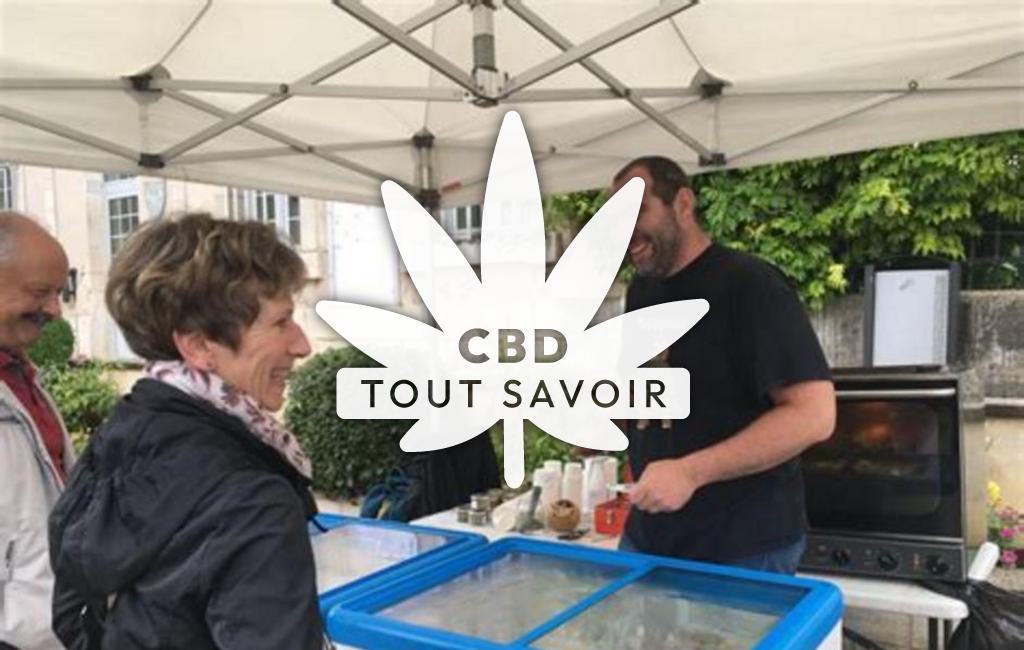 Village à Vernot avec feuille Cannabis CBD