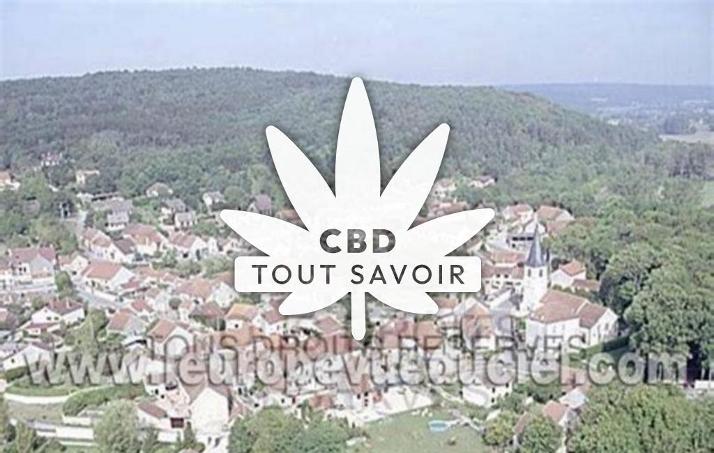 Village à Villey-sur-Tille avec feuille Cannabis CBD