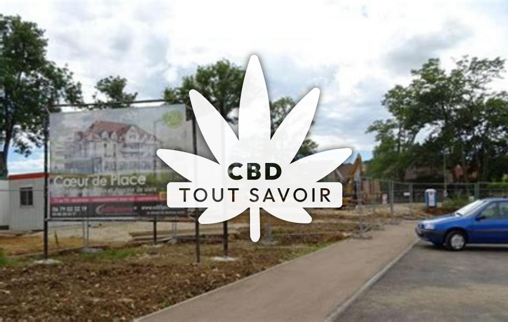 Village à Ahuy avec feuille Cannabis CBD