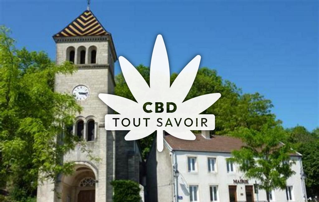 Village à Daix avec feuille Cannabis CBD