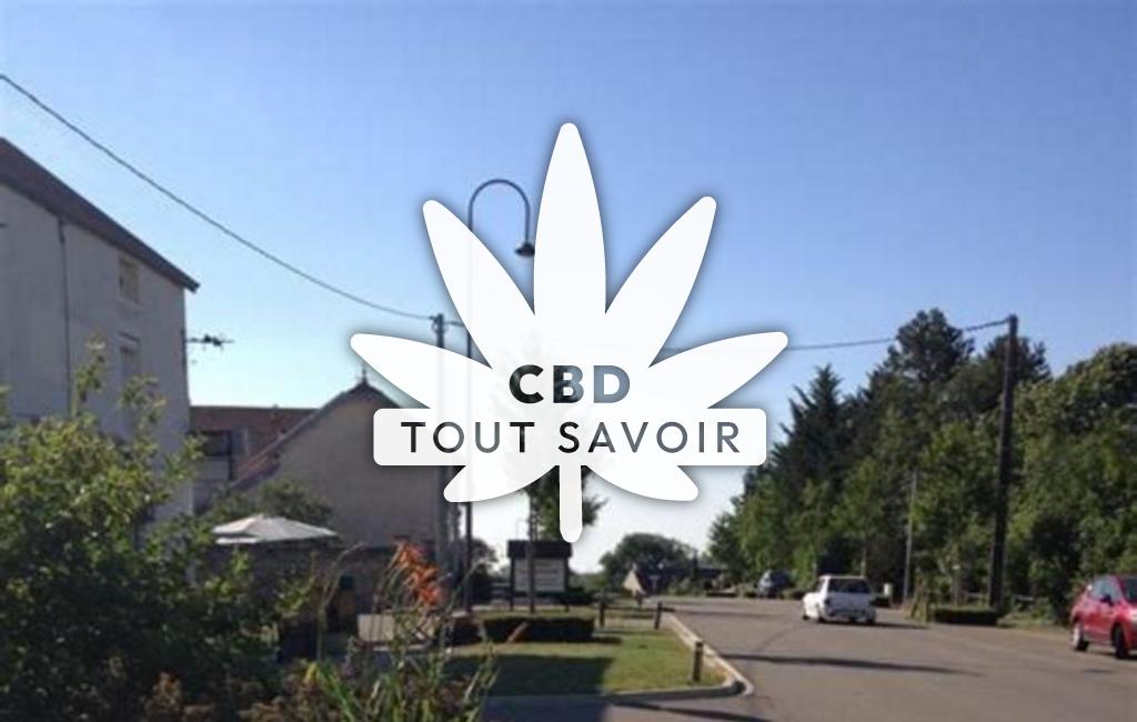 Village à Darois avec feuille Cannabis CBD