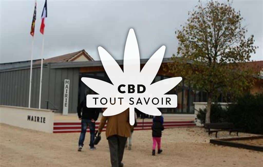 Village à Labergement-les-Auxonne avec feuille Cannabis CBD