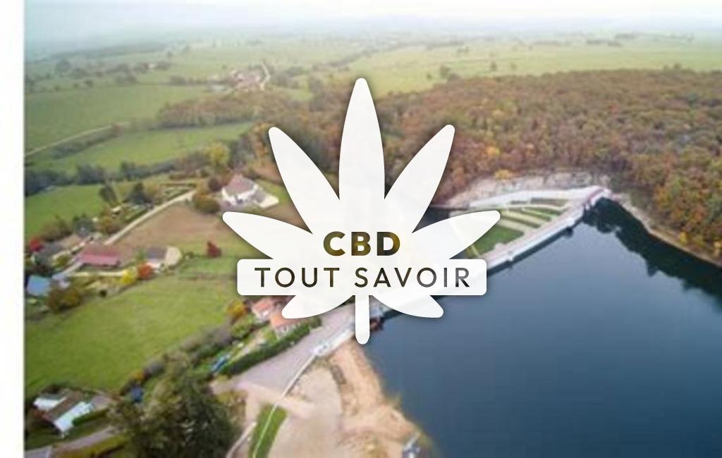 Village à Pont-Et-Massene avec feuille Cannabis CBD