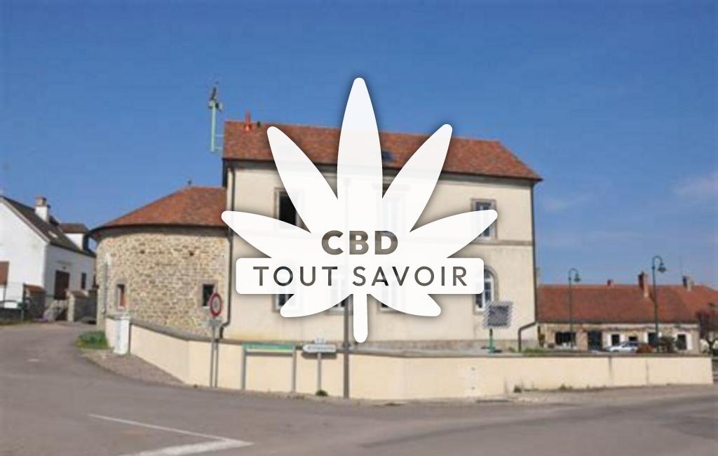 Village à Saint-Euphrone avec feuille Cannabis CBD
