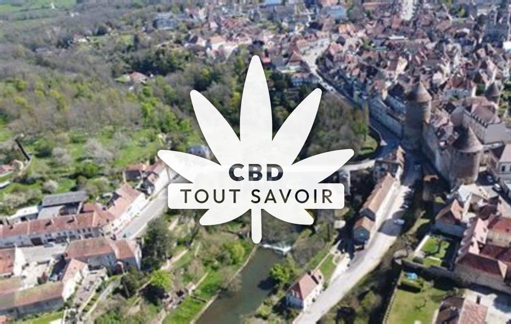 Village à Villars-Et-Villenotte avec feuille Cannabis CBD