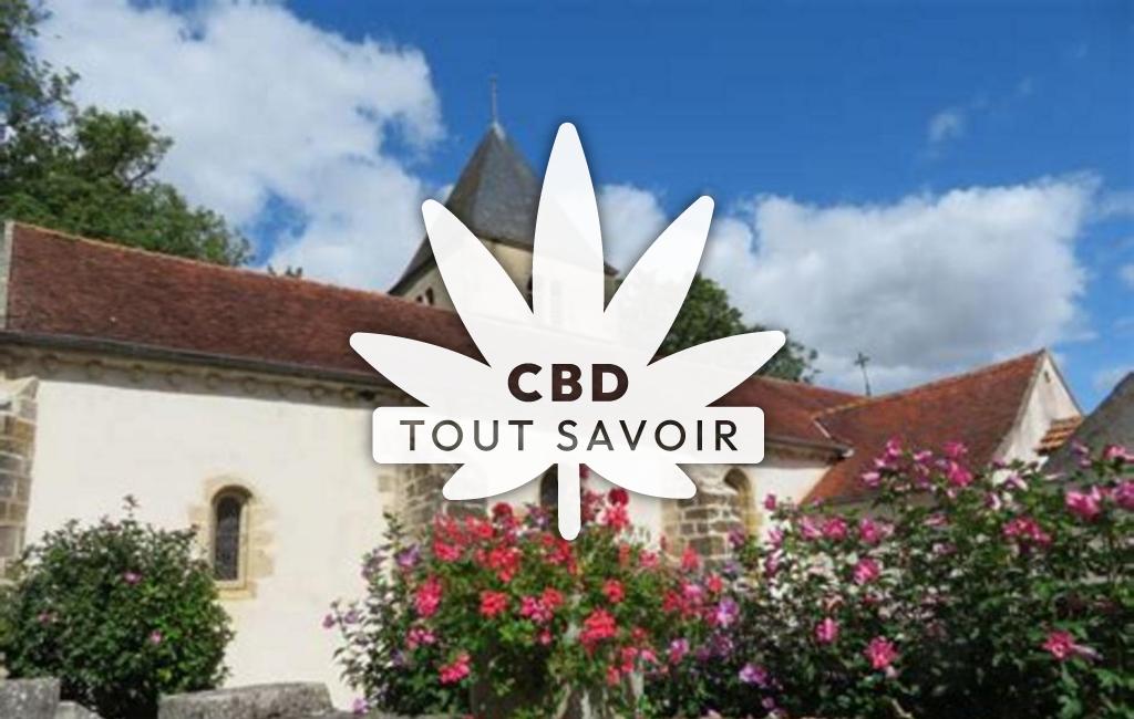 Village à Grignon avec feuille Cannabis CBD