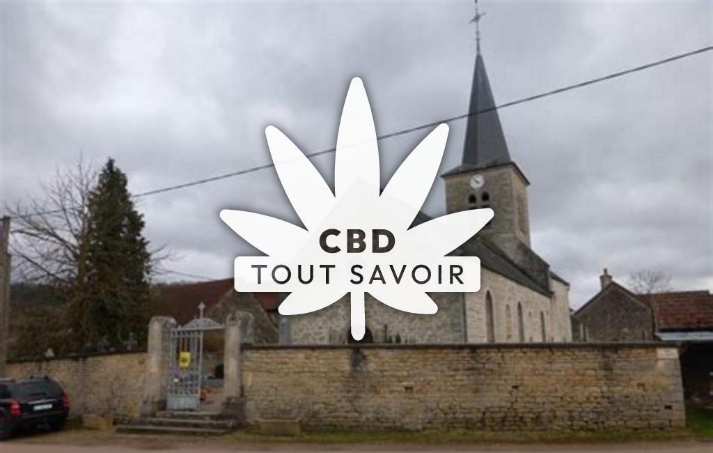 Village à Jailly-les-Moulins avec feuille Cannabis CBD