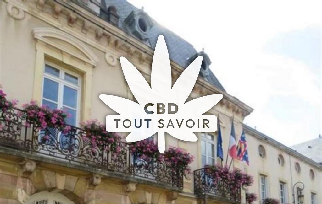 Village à Couchey avec feuille Cannabis CBD
