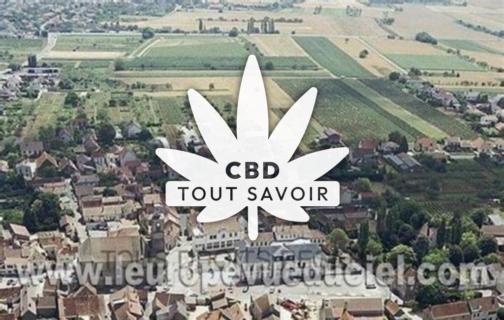 Village à Marsannay-la-Cote avec feuille Cannabis CBD
