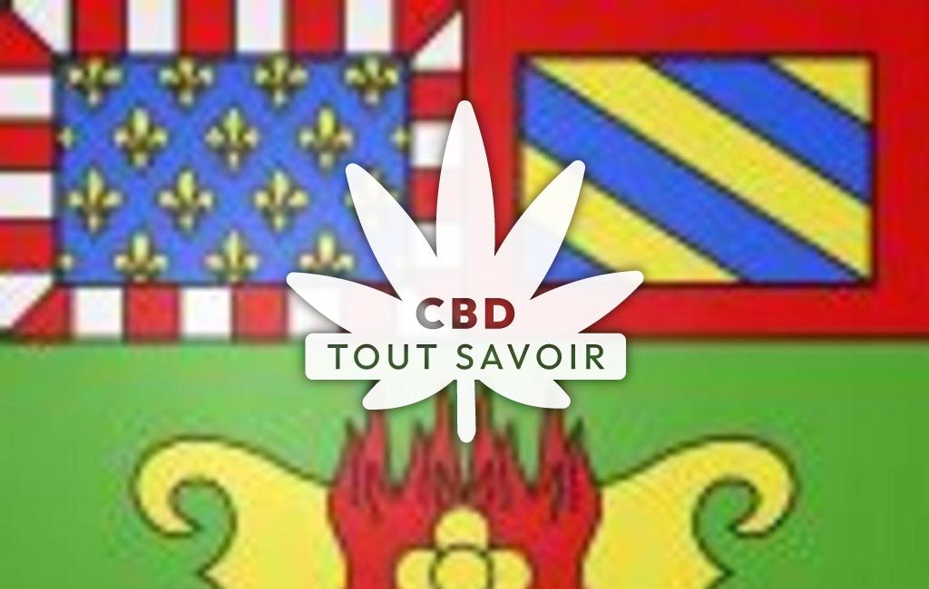 Village à Montot avec feuille Cannabis CBD