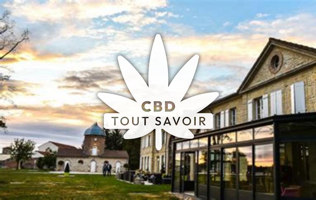 Village à Trouhans avec feuille Cannabis CBD